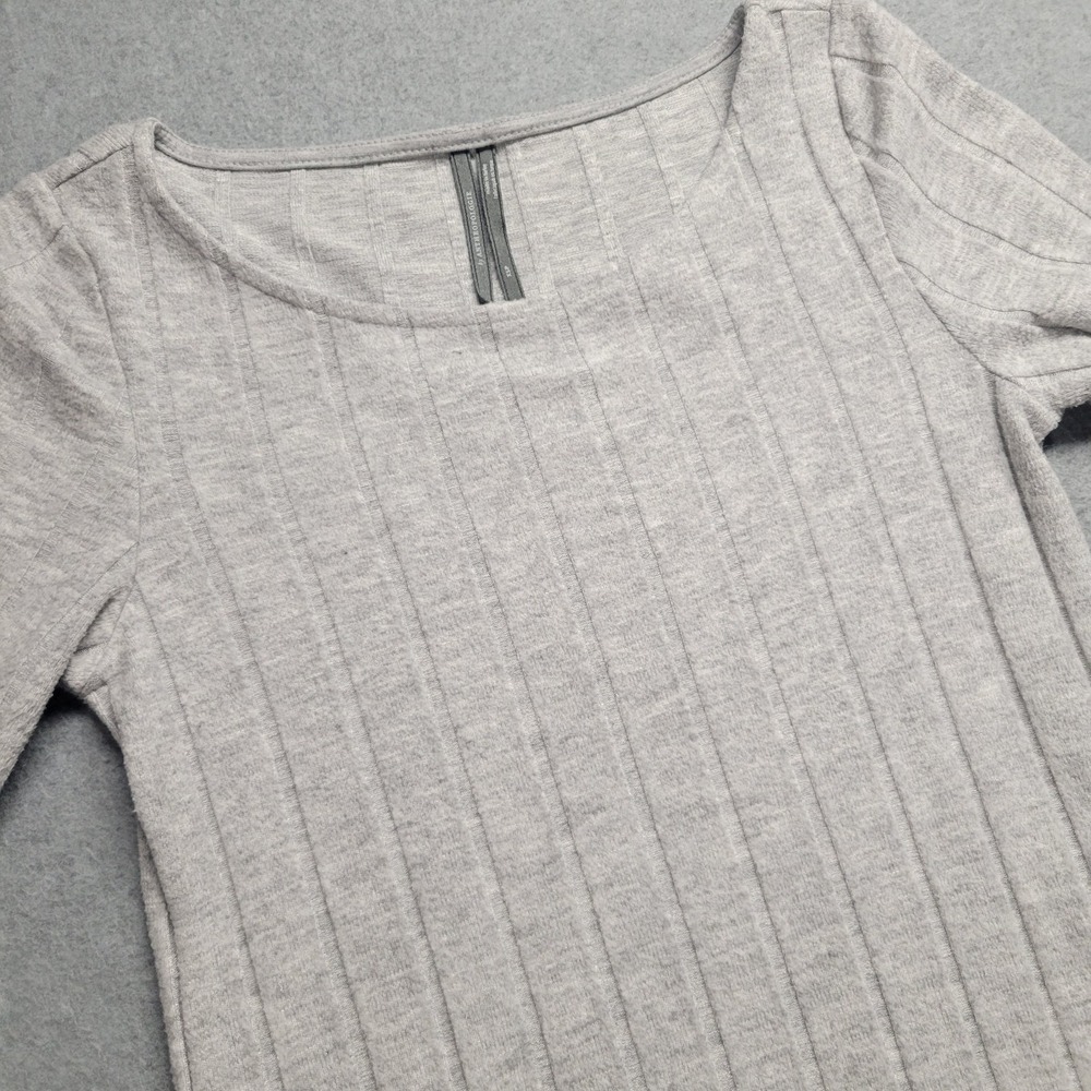 Anthropologie Ribbed Side-Slit‎ Long Sleeve Tunic Women's Size XSP Grey